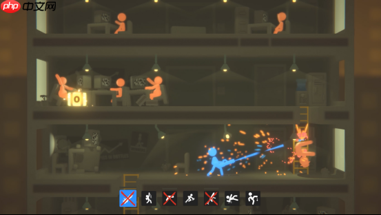 用拳头打通职场晋升路!物理乱斗新游《打工火柴人》8月18日Steam正式开打