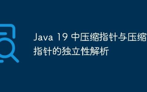 Java 19 中压缩指针与压缩类指针的独立性解析