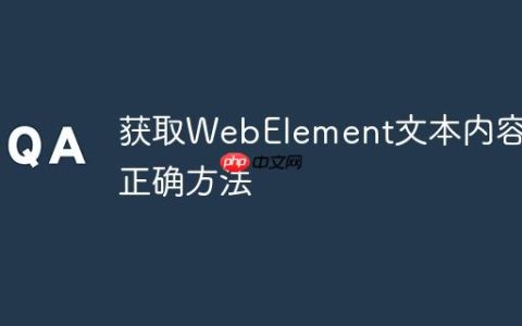 获取WebElement文本内容的正确方法
