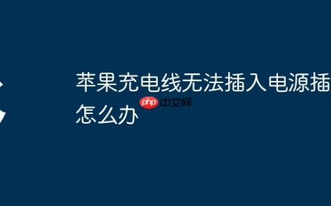 苹果充电线无法插入电源插座怎么办