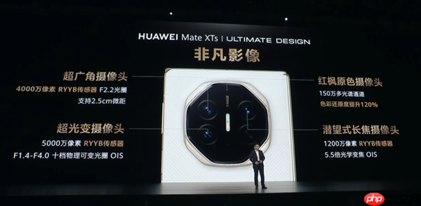 全球独此一家三折叠 麒麟9020登上发布会!华为Mate XTs非凡大师正式发布