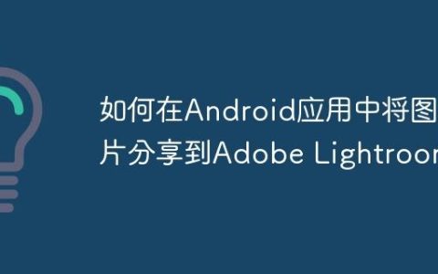 如何在Android应用中将图片分享到Adobe Lightroom
