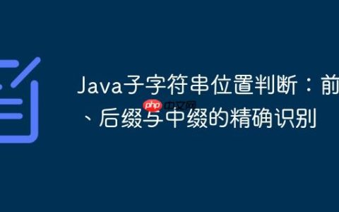 Java子字符串位置判断：前缀、后缀与中缀的精确识别
