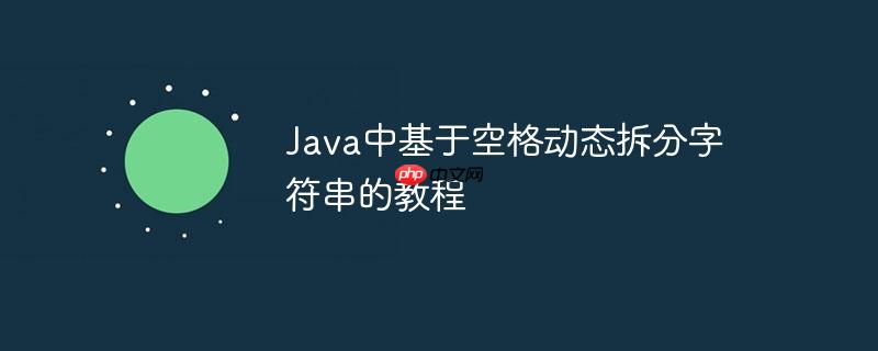 java中基于空格动态拆分字符串的教程