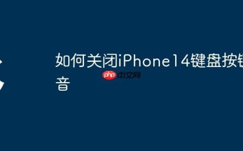 如何关闭iPhone14键盘按键音
