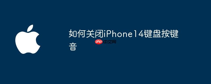 如何关闭iphone14键盘按键音