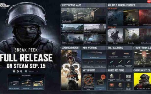 《暗区突围：无限》9月16日正式发售 登陆Steam、Epic