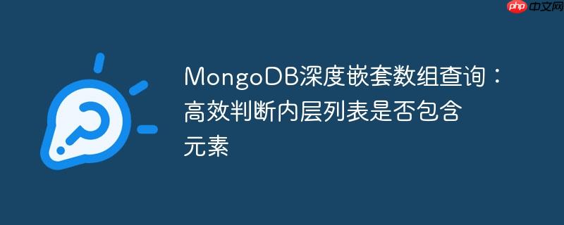 MongoDB深度嵌套数组查询：高效判断内层列表是否包含元素