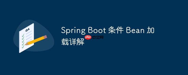 spring boot 条件 bean 加载详解