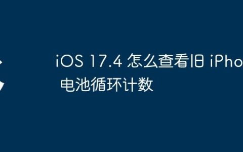 iOS 17.4 怎么查看旧 iPhone 电池循环计数