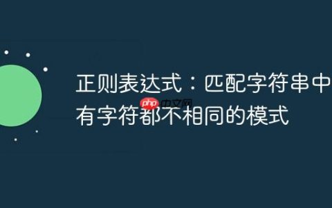 正则表达式：匹配字符串中所有字符都不相同的模式