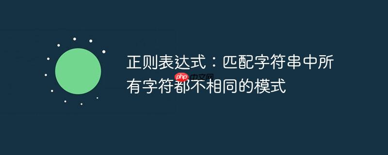 正则表达式：匹配字符串中所有字符都不相同的模式