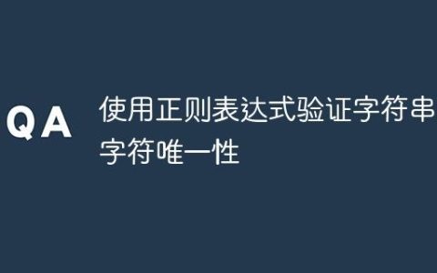 使用正则表达式验证字符串中字符唯一性