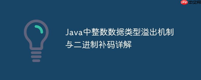 Java中整数数据类型溢出机制与二进制补码详解
