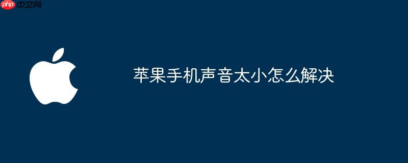 苹果手机声音太小怎么解决