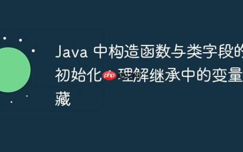 Java 中构造函数与类字段的初始化：理解继承中的变量隐藏