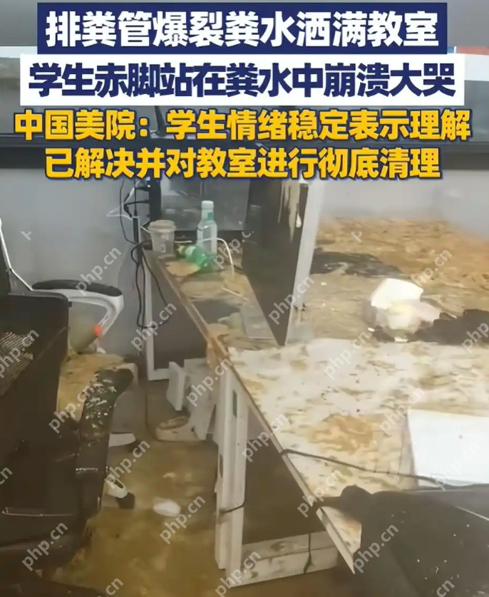 高校教室排粪管突然爆裂,学生崩溃大哭:成唯一臭宝了!
