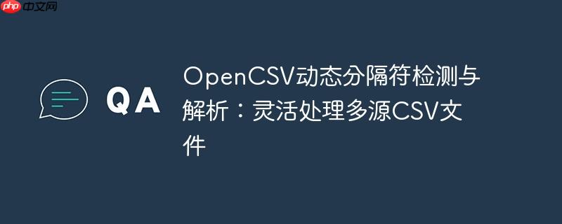 OpenCSV动态分隔符检测与解析：灵活处理多源CSV文件