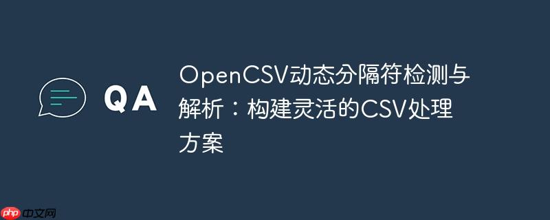 OpenCSV动态分隔符检测与解析:构建灵活的CSV处理方案