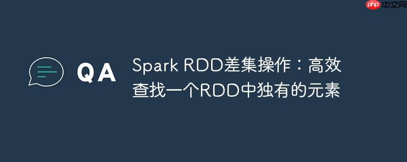 Spark RDD差集操作：高效查找一个RDD中独有的元素