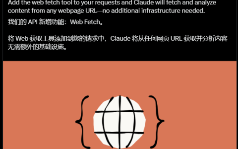 Claude API 新增 Web Fetch 功能，支持从任意 URL 获取并分析内容