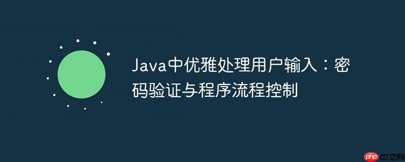 Java中优雅处理用户输入：密码验证与程序流程控制