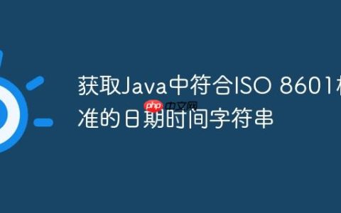 获取Java中符合ISO 8601标准的日期时间字符串