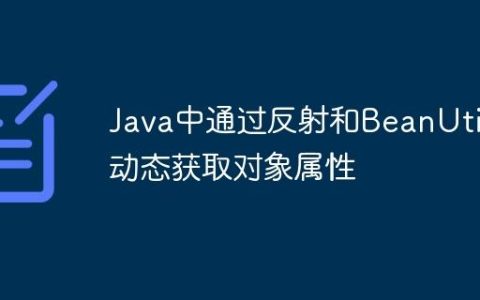 Java中通过反射和BeanUtils动态获取对象属性