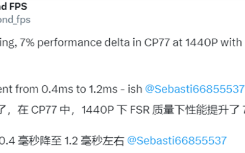泄露文件手动编译 AMD旧显卡成功用上FSR4！帧率略降画质提升