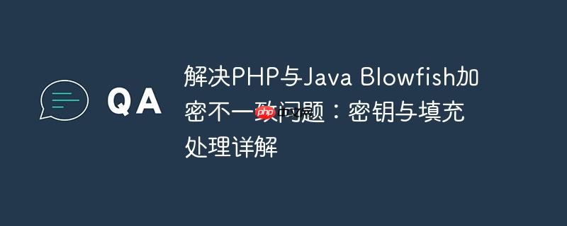 解决PHP与Java Blowfish加密不一致问题:密钥与填充处理详解