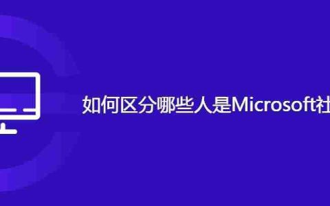 如何区分哪些人是Microsoft社区工作人员