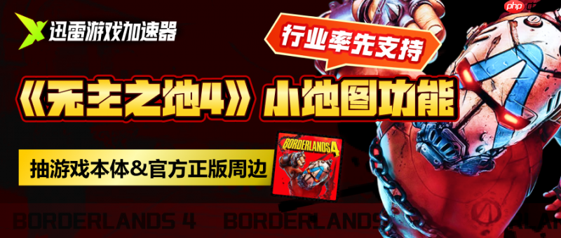 迅雷游戏加速器率先上线《无主之地4》“小地图导航”功能
