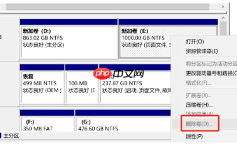 Win10想删除磁盘卷，提示无法删除该怎么办？删除磁盘卷解决方法