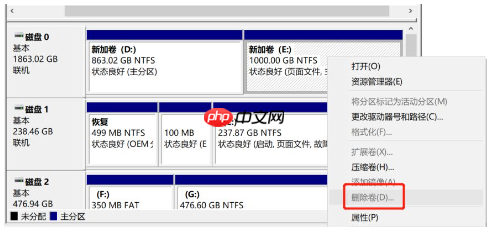 Win10想删除磁盘卷,提示无法删除该怎么办?删除磁盘卷解决方法
