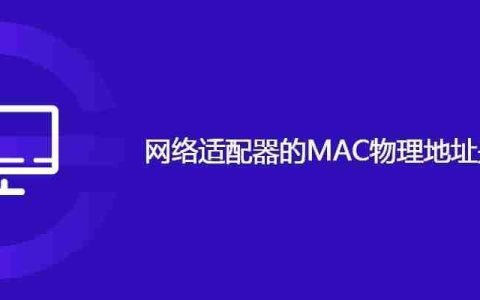 网络适配器的MAC物理地址是多少位