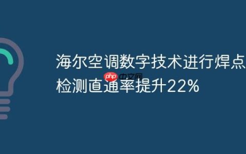 海尔空调数字技术进行焊点检测直通率提升22%