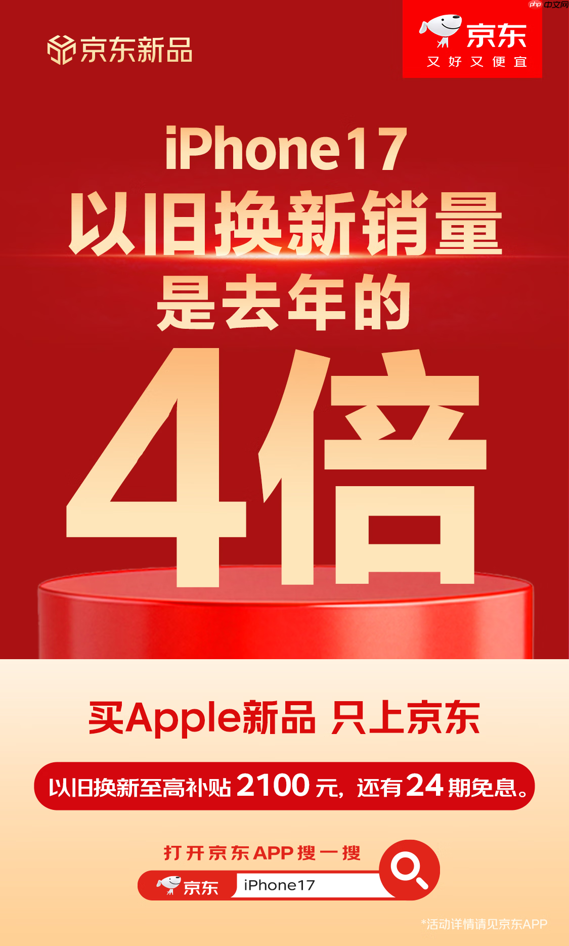 京东:开卖 4 小时,全国已有超 3 万人签收苹果 iPhone 17