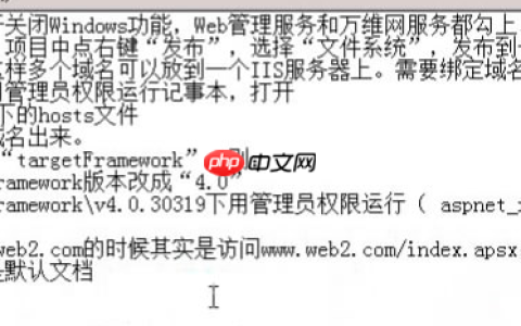 IIS服务器配置及网站发布