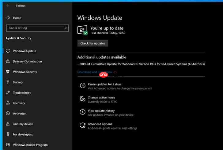 Win10 1903可跳过功能更新 直接下载安装更新