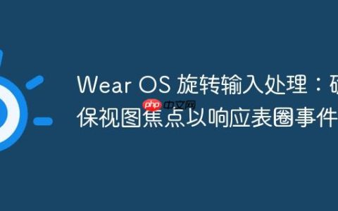 Wear OS 旋转输入处理：确保视图焦点以响应表圈事件
