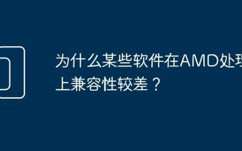 为什么某些软件在AMD处理器上兼容性较差？