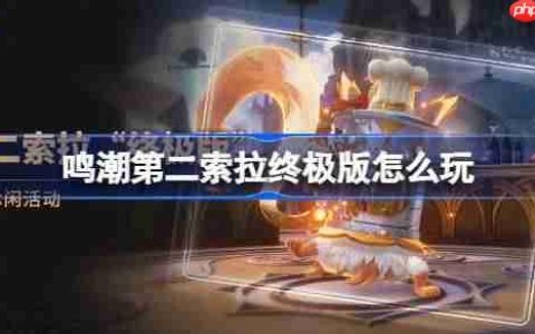 鸣潮第二索拉终极版怎么玩-鸣潮第二索拉终极版活动介绍