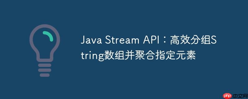 Java Stream API:高效分组String数组并聚合指定元素