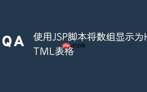 使用JSP脚本将数组显示为HTML表格