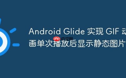 Android Glide 实现 GIF 动画单次播放后显示静态图片