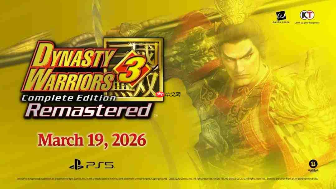 《真三国无双2》复刻版预告 2026年3月19日发售