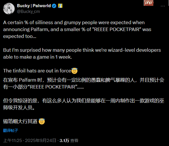 帕鲁高管回应《幻兽帕鲁:帕鲁农场》疑似碰瓷《宝可梦 pokopia》:乱讲阴谋论
