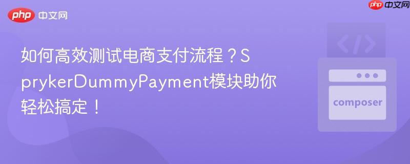 如何高效测试电商支付流程?sprykerdummypayment模块助你轻松搞定!