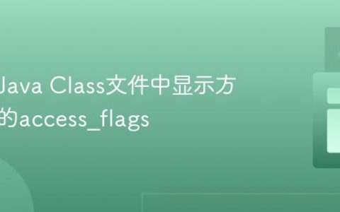 如何在Java Class文件中显示方法参数的access_flags