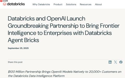 Databricks 与 OpenAI 达成 1 亿美元合作